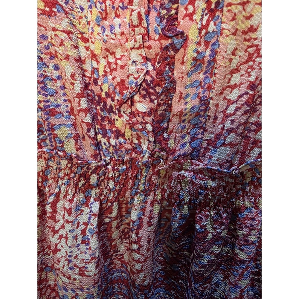NWT London Times Pink Floral Smocked Waist Maxi Crinkled Garden Wedding A Line12 - Picture 6 of 10